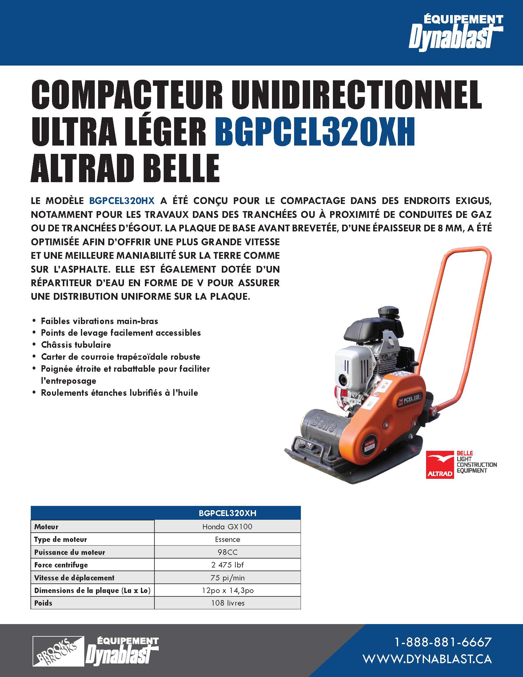 Belle Group BGPCEL320XH Extra Lightweight Compactor